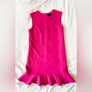 Victoria Beckham pink ruffle dress